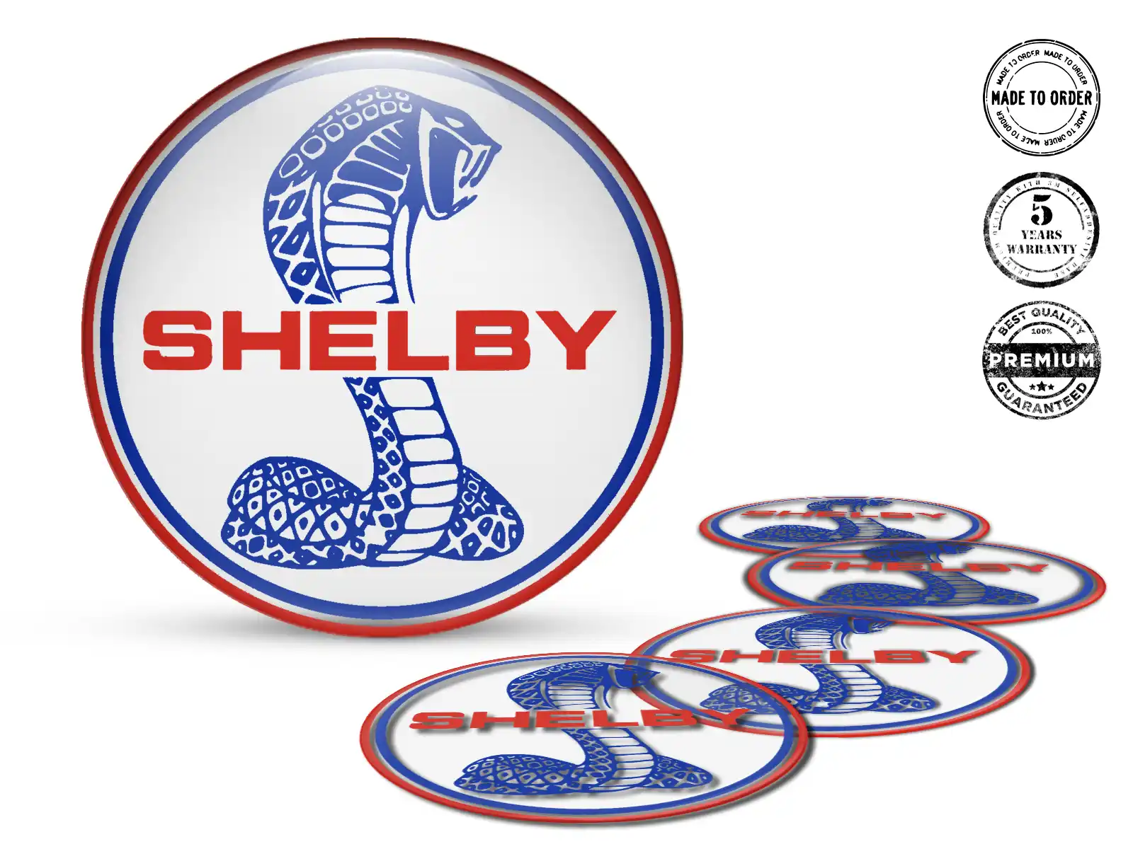 Shelby Harzgewölbte Aufkleber Rennsport-Felgenlogos